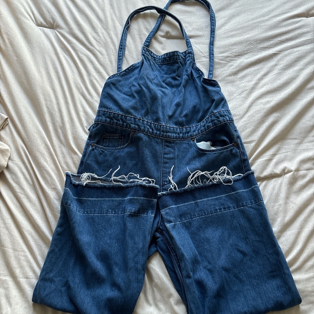 Universal Thread Dark Blue Denim Overalls